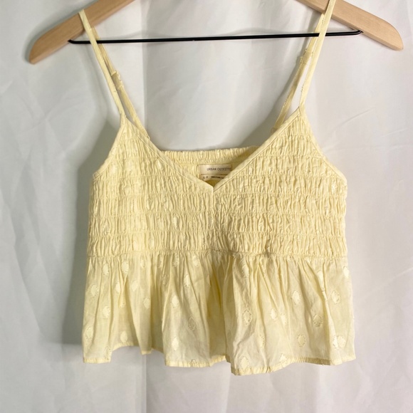 Ruby Rd. Tops - UO Urban outfitters light yellow /cream baby doll strap top small